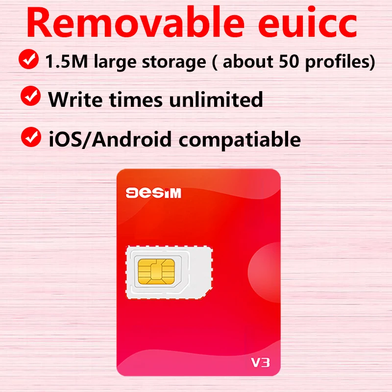 9esim V3 esim to sim card adapter for iphone15 16 pro max，removable euicc esim.me converter，5ber esim card chip module estk me