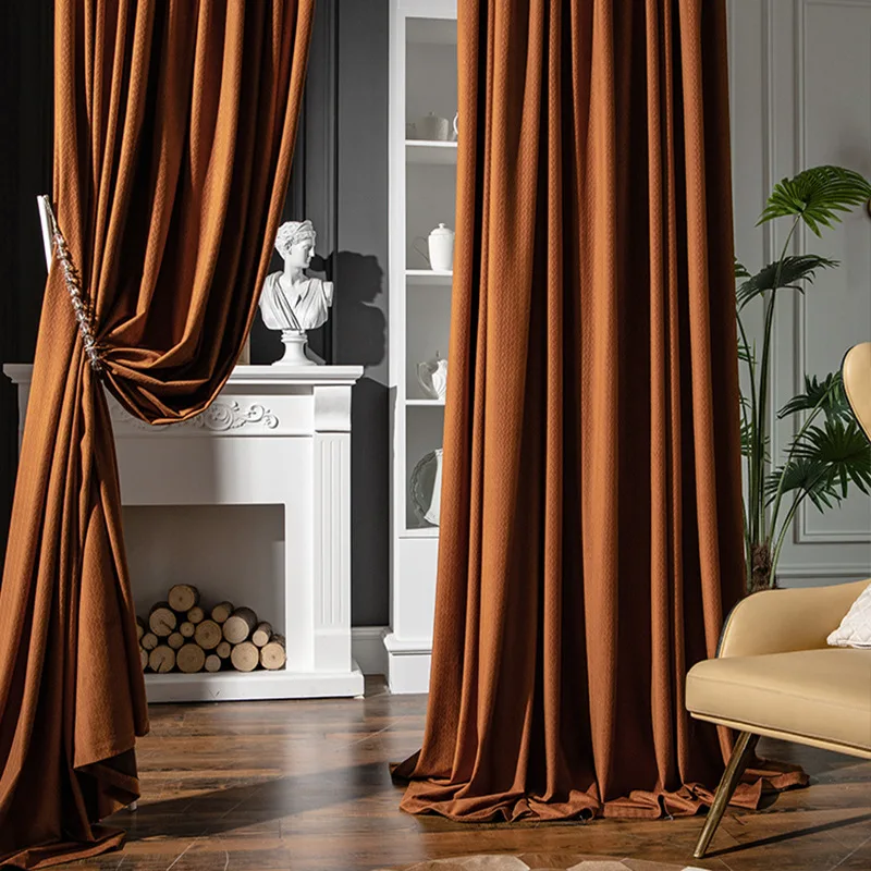 

New Curtains Living Dining Room Bedroom Kitchen Nordic Texture Velvet Luxury Blackout Window