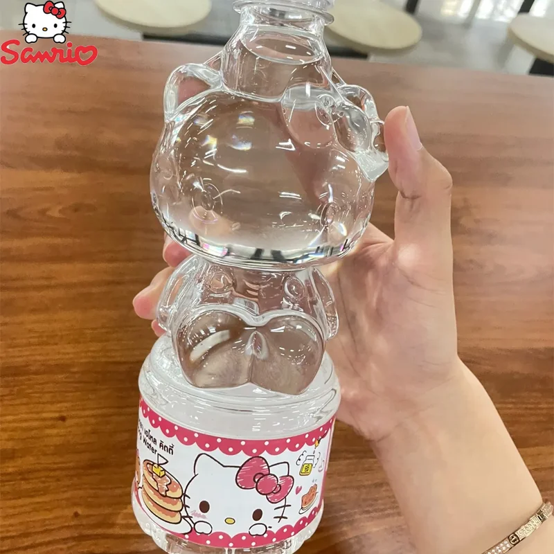 Miniso botella de agua de Hello Kitty, taza de bebida portátil de dibujos animados, gran capacidad, para niños y niñas