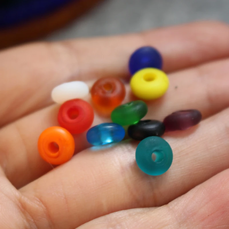 30Pieces /lot  8mm*4mm Handmade Lampwork glass beads Abacus beads Multi-color for jewelry &DIY