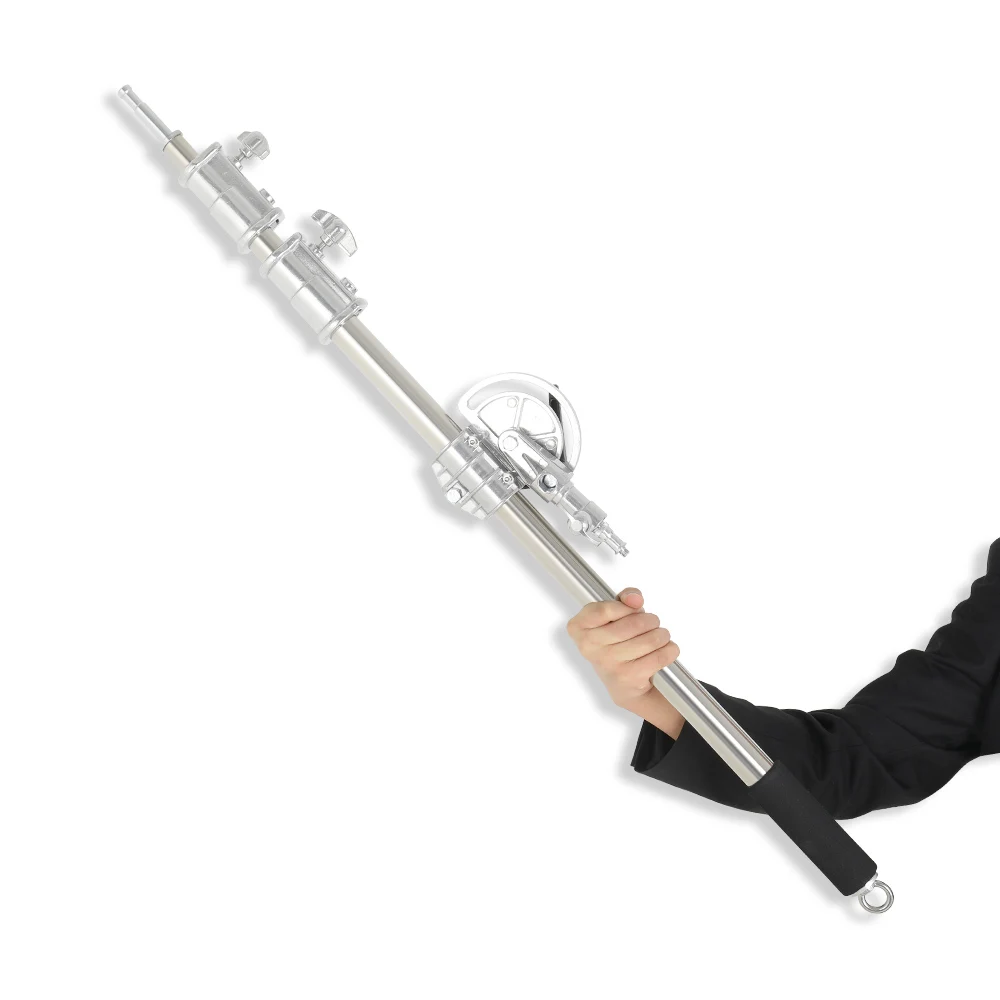 Комплект из нержавеющей стали 3,2 м, подставка для светильника с поперечным рычагом и грузовой сумкой, аксессуары для фотостудии, удлинитель, длина 2,49 м