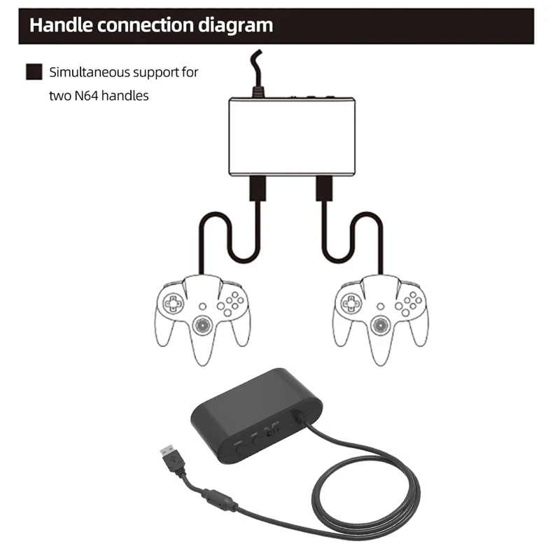 Gamepad-Konverter für Nintendo Switch 64/oled Modell PC Windows Controller Adapter
