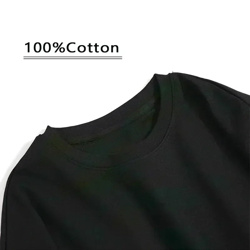 Print 100% Cotton Neutral O-Neck Short Sleeve T-Shirt for Men in Summer, Unisex Fashion Hip Hop Tee