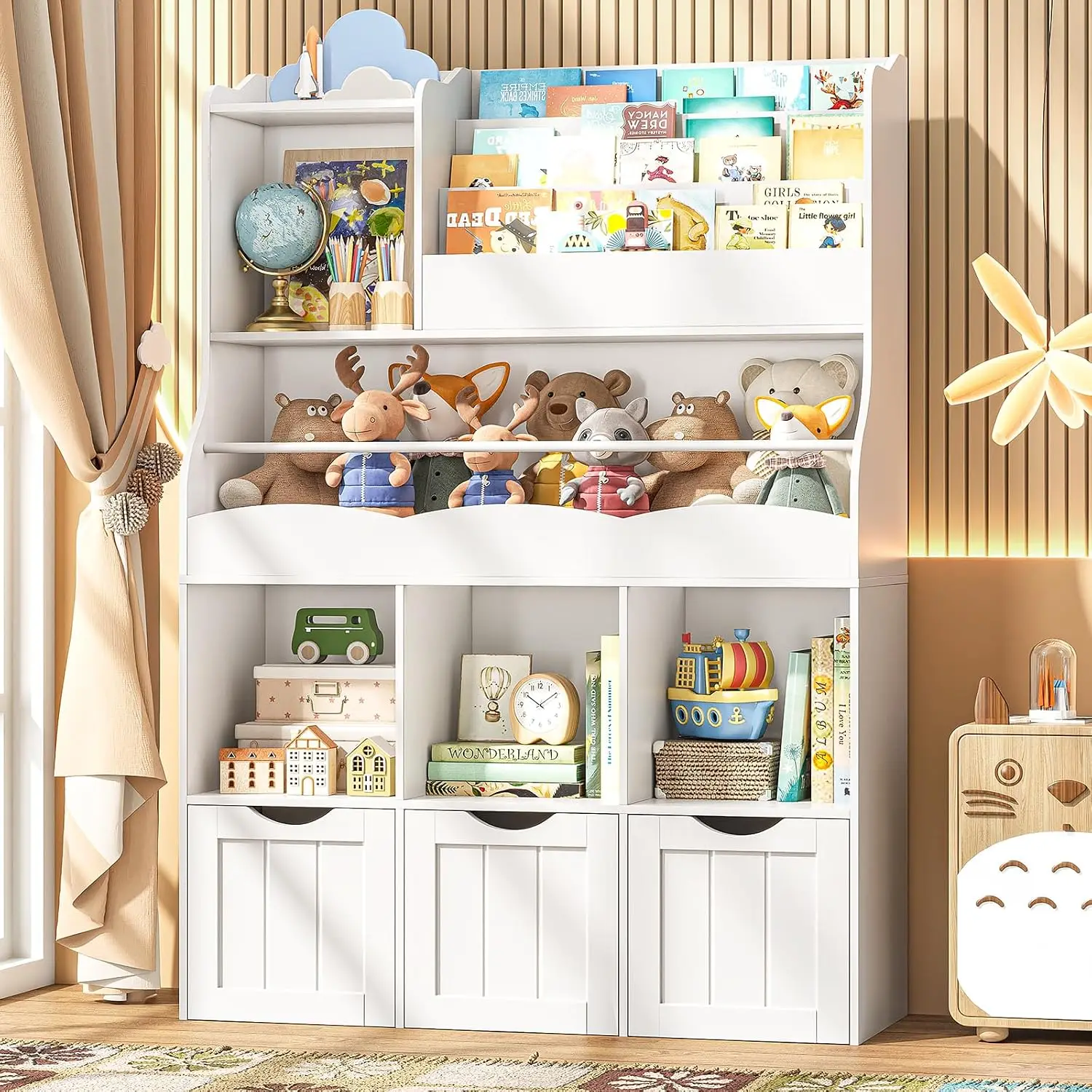 51.18인치 3단 선반 및 3개 서랍이 있는 어린이용 - Kids Toys Drawers 리뷰 및 가격