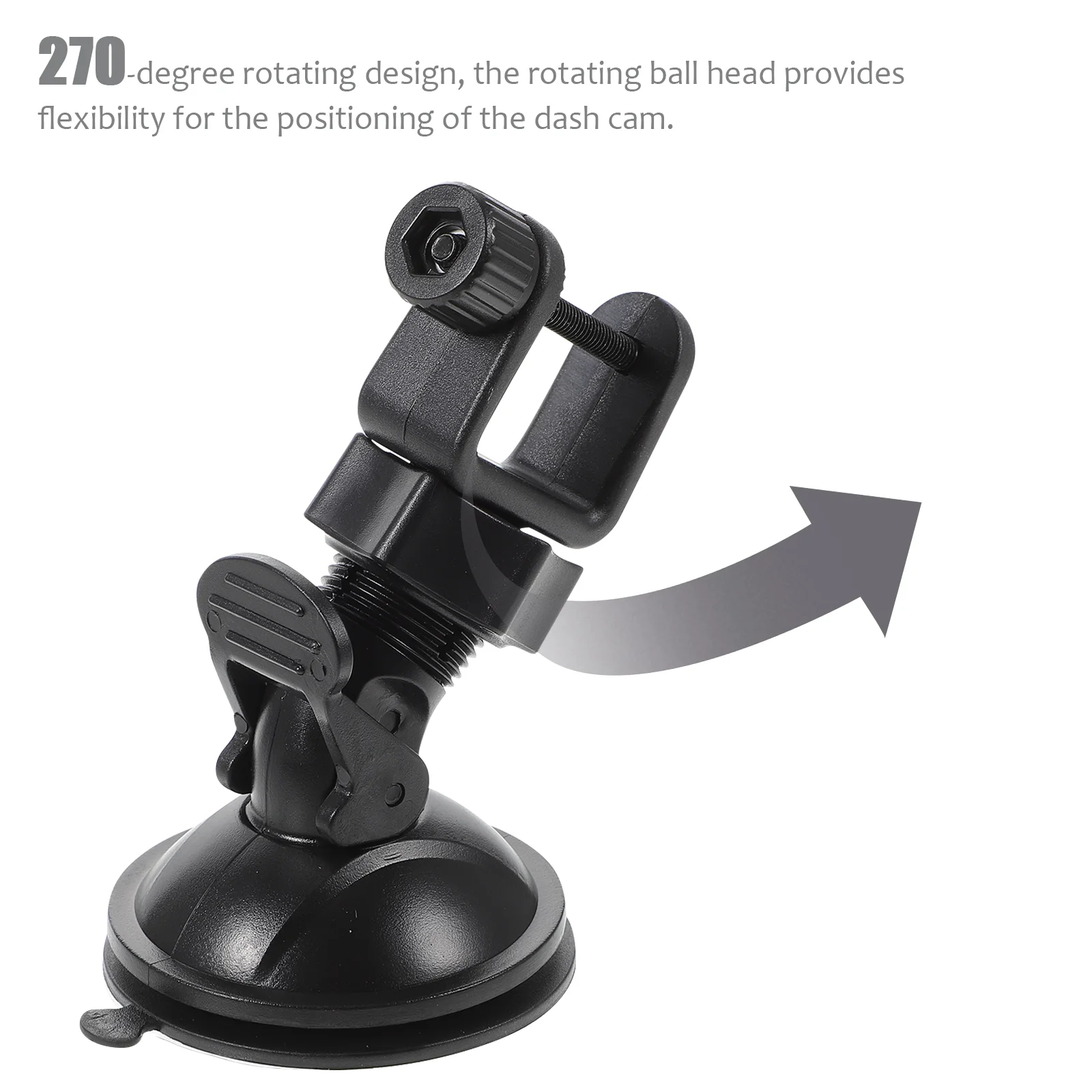 Car Suction Cup Bracket Mini Mount Dash Cam Camera Holder with Swivel Ball Adapters Plastic Dashcam