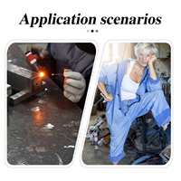 Heat Resistant Cowhide Welding Arm Sleeves Durable Protection Flame Oversleeve Work Gloves Anti Scalding Arm Guards