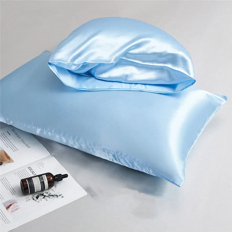 1 Pair Housewife Pillowcase 16MM 100% Mulberry Silk Pillow Case Super Soft Ventilate Good For Hair