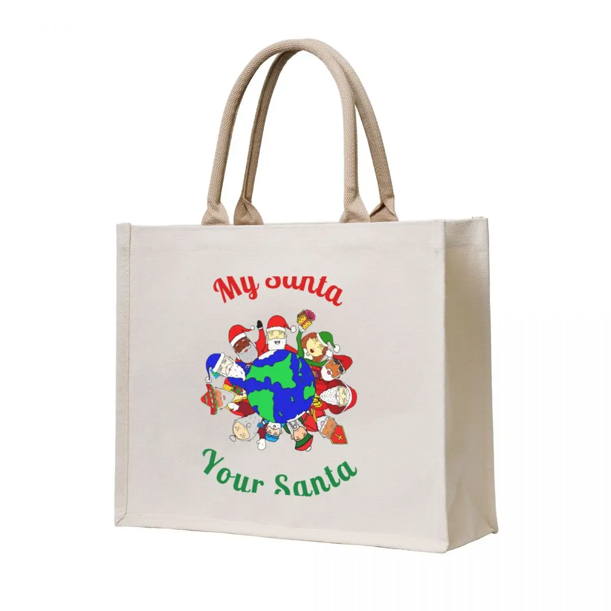 

My Santa Your Santa Tote Bag custom bags Handbags Canvas shoulder bag