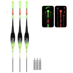 3pcs New LED Electronic Fishing Floats For Night Luminous Gravity Sensor Nano Color Change Bobbers Buoys 1.2g 1.8g 2.2g Floatage