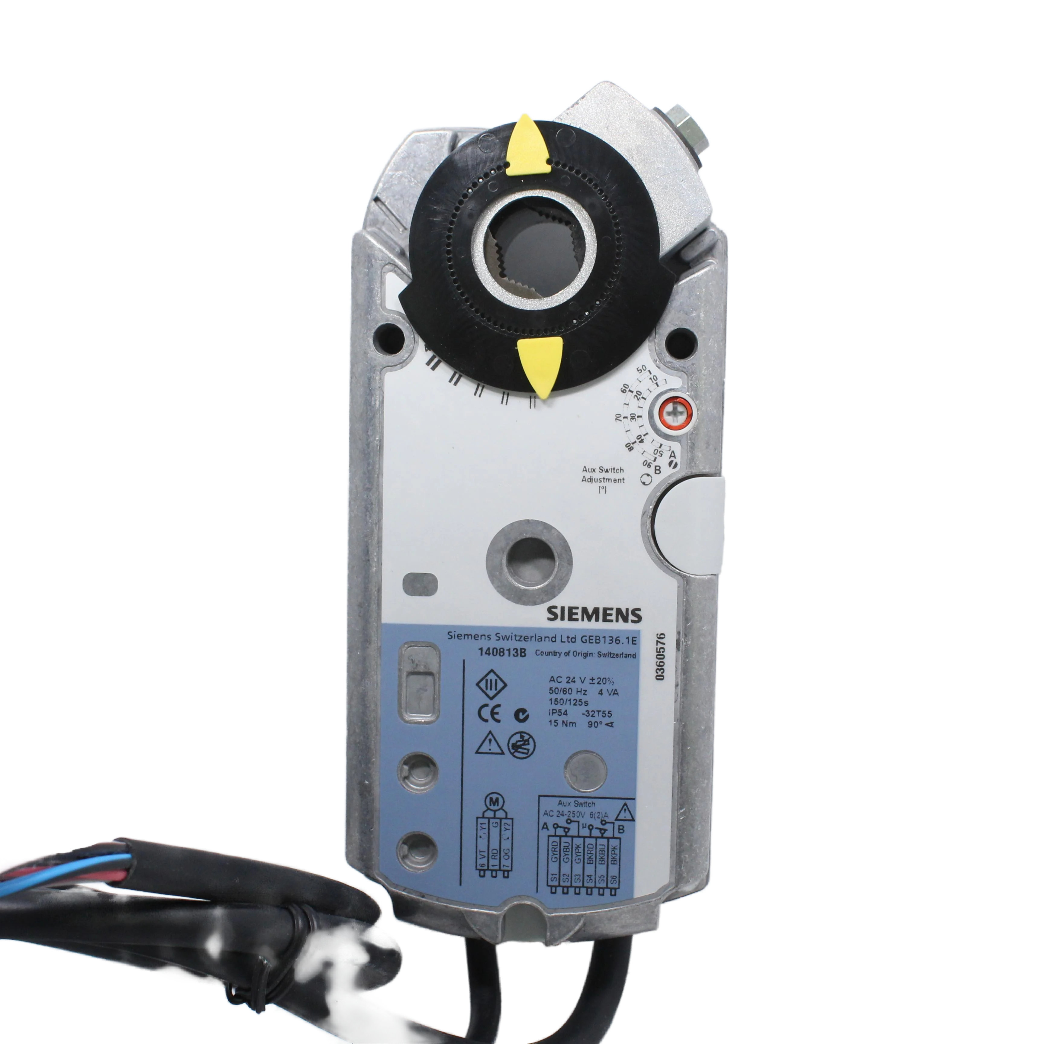 

GEB136.1E Приводы воздушной заслонки Поворотная версия, 24 В переменного тока/переменного тока 230 В Трехпозиционное управление GEB136.1E Приводы воздушной заслонки