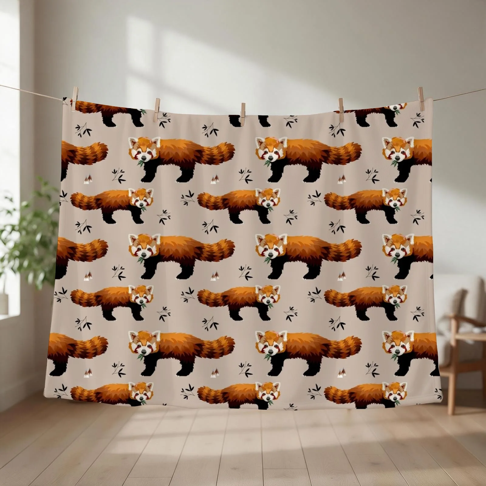 Red Panda Throw Blanket couch cozy soft plush fuzzy picnic outdoor blanket