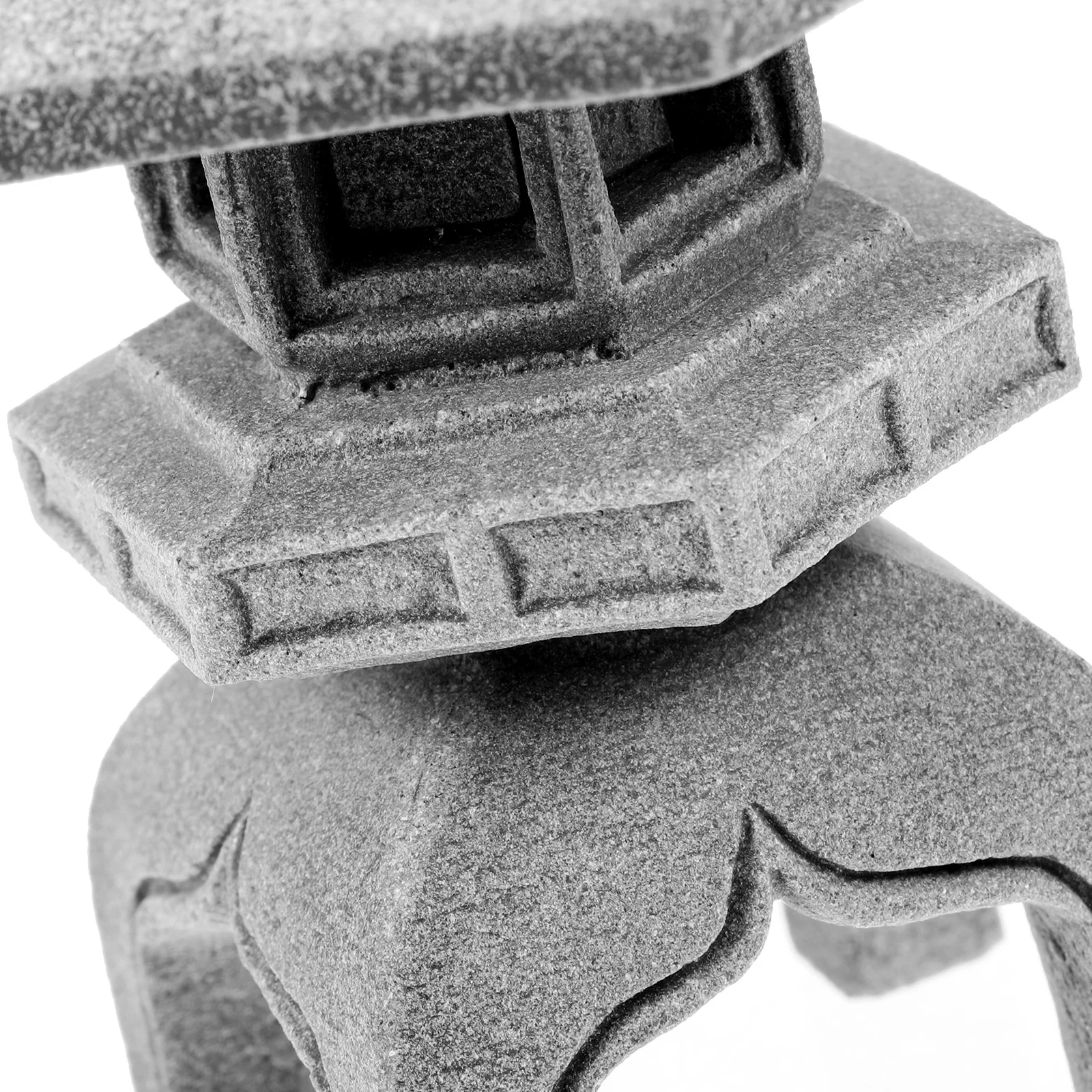 Stone Lantern Pagoda Model Statue Gardening Ornament Tabletop Miniature For Sandstone Decor