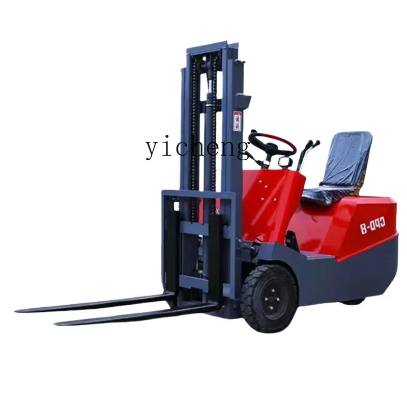 ZK three-fulcrum electric forklift small ride-on stacker warehouse house cargo truck