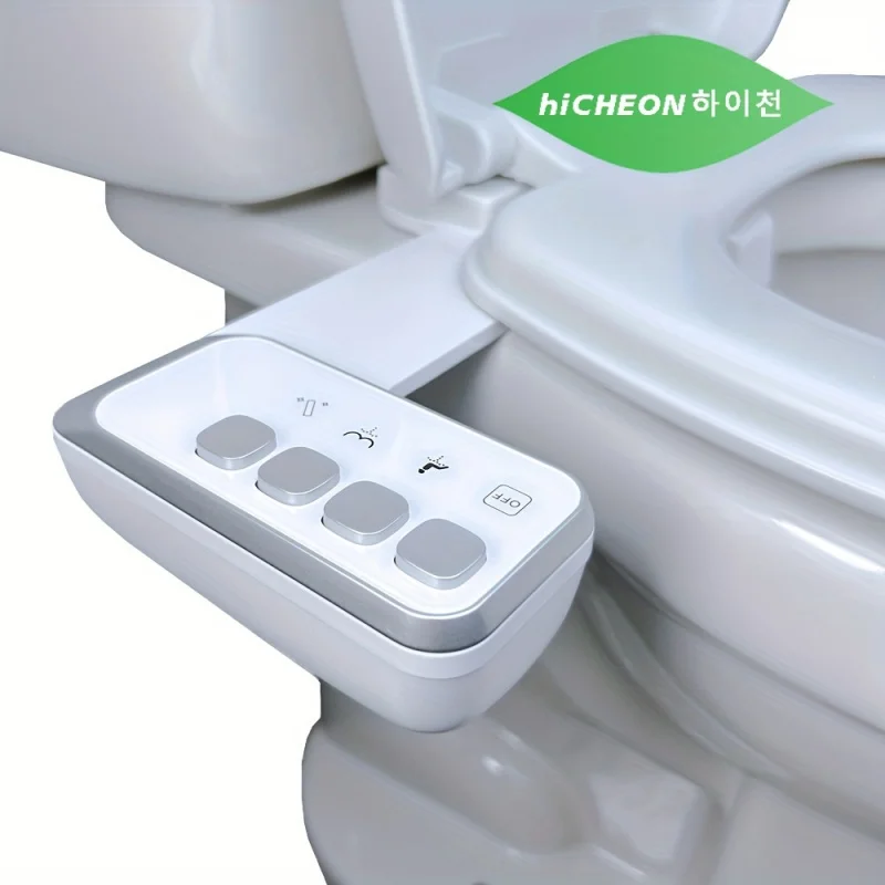 1 Set Japanese-Style Bidet Toilet Seat System - Advanced Rear Wash, Nozzle Cleaning, Water Pressure Control