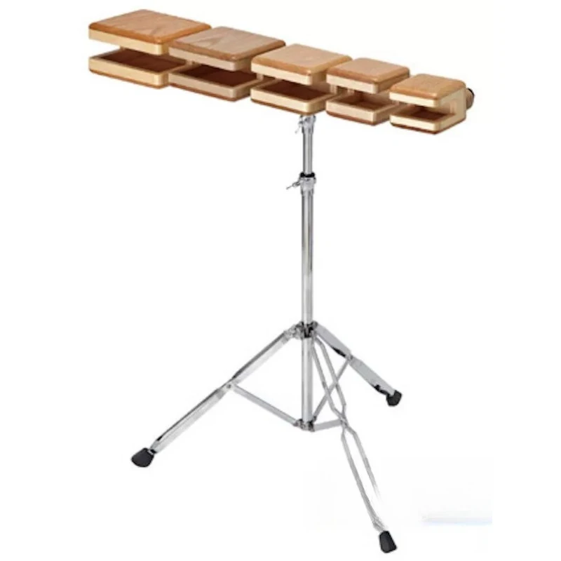 Professional Symphony Orchestra Five-headed Clapper Wooden Fish with Shelf TB-40S/TB-60S/TB-70S