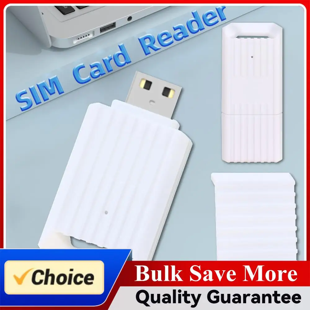 USB SIM Smart Card Reader Lightweight High-Speed ESIM Card Adapter Plug and Play for Android Windows Mac OS MacBook Computer PC