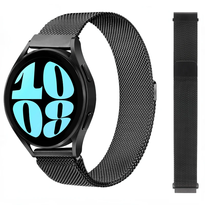 22mm 20mm Metal strap For Samsung Galaxy watch 6 5 4 Classic Milanese Magnetic Adjustable Band For Huawei watch 4 GT2/3 Pro 46mm