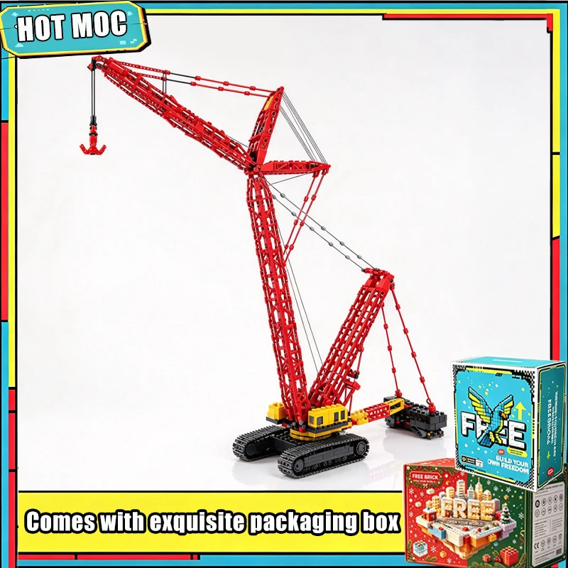 6651PCS Heavy Crawler Crane Model MOC Building Blocks Set Engineering Construction Vehicle Technology DIY Assembly Display Gift