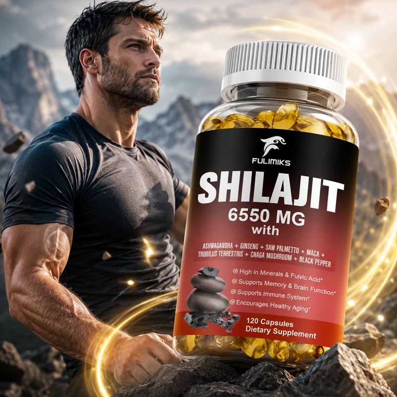 FULIMIKS Shilajit 6550MG Capsules with Ashwagandha & Ginseng, Supports Energy, Stamina, Immunity, Brain Function & Healthy Aging view 4