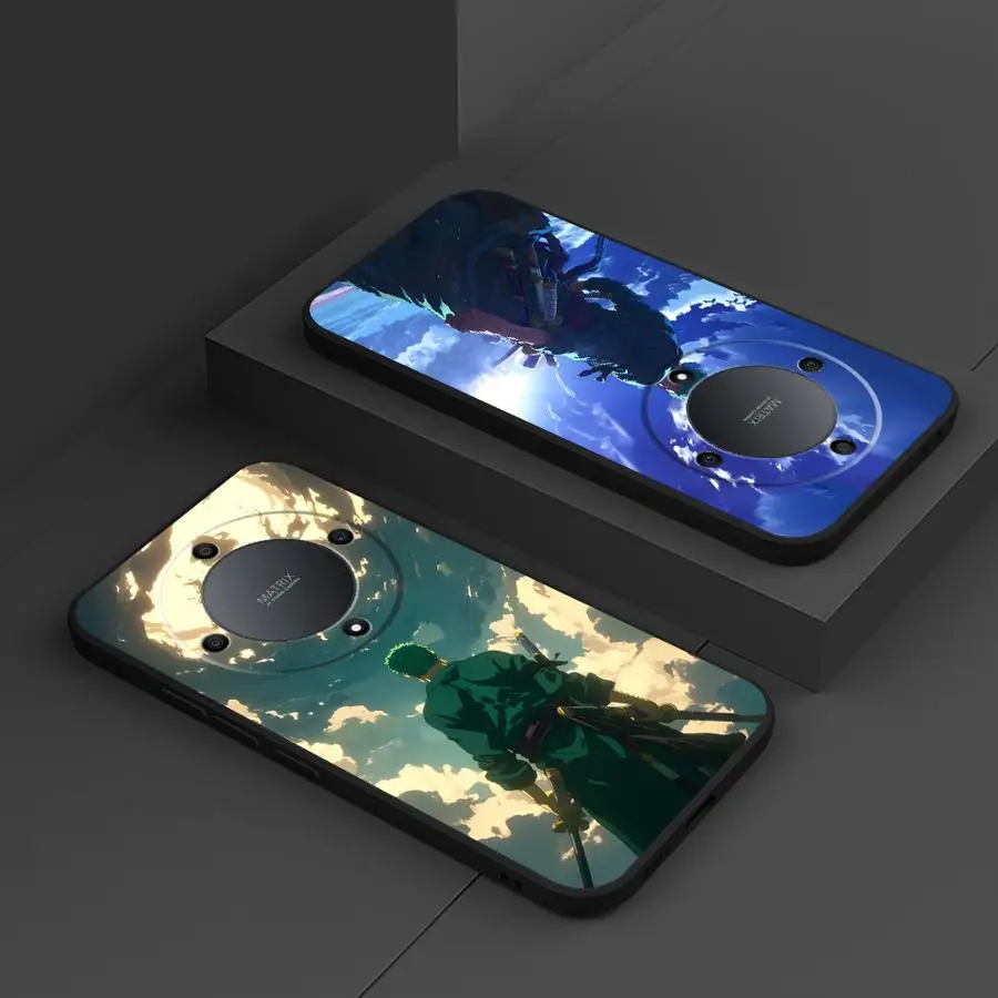 Case for Honor X5b 90 X8 70 X9a Magic5Lite X7 200 400 Lite 8X X6 Black Soft Phone Cover One Piece Sky Luffy