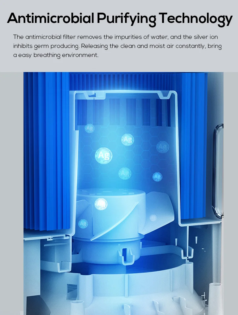 가습기 및 청정기 휴대용 나노 포그 프리, 증발형 가습기 가정용품 공장 가격