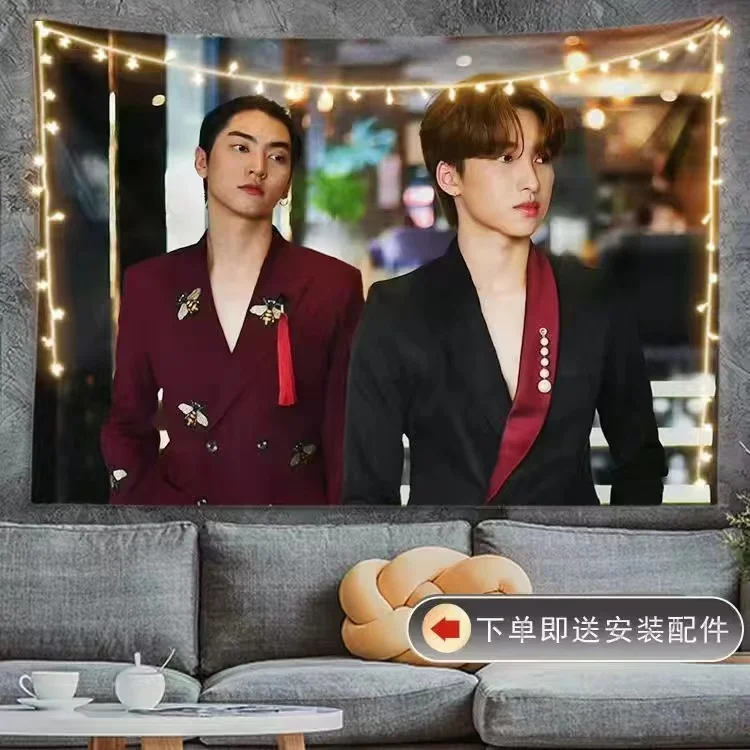 Bossnoeul CP HD Posters Hanging Cloth Thai TV Love In The Air Drama Stills Photos Picture Tapestry Home Wall Decor Background
