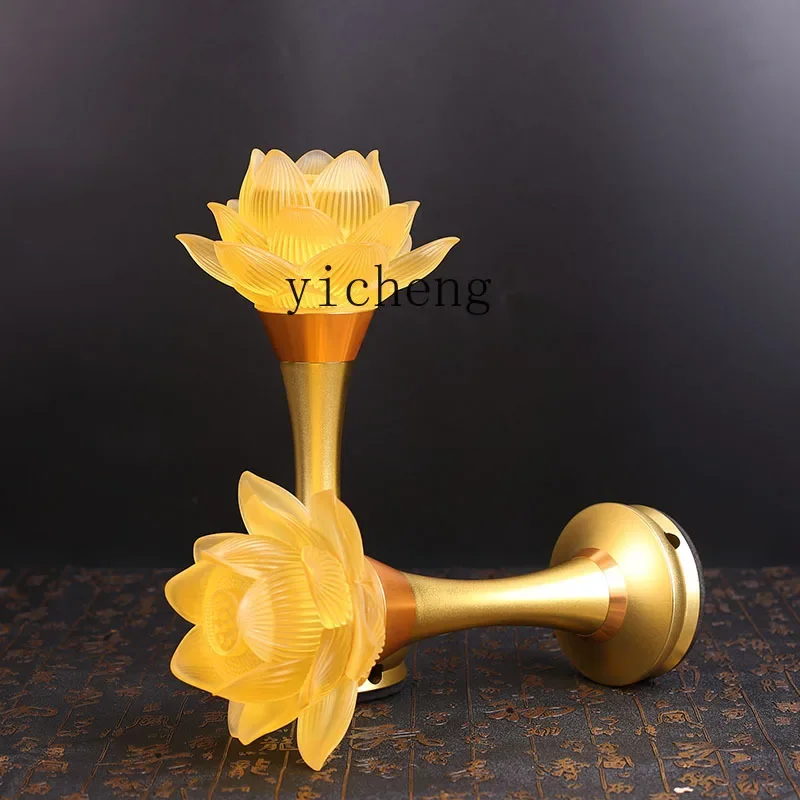 ZK lotus Buddha front household Changming lotus lamp for Buddha lamp feng shui home decor