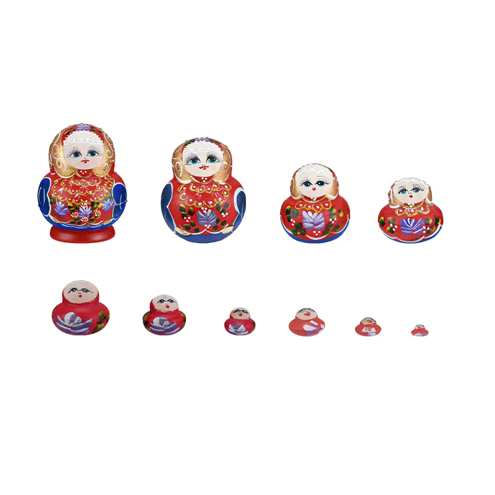 

1 set Matryoshka Nesting Hand Painted Kids Toy Home Decor Storage Gift Russian Set Nesting Safe Oil