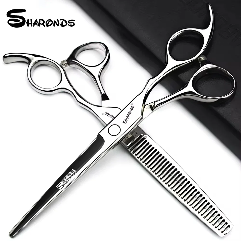 

SHARONDS Hairdressing Scissors Professional Hair barber Salon Scissors 6.5 inch Flat Tooth Thinning Exclusive Hair Cutting Tools