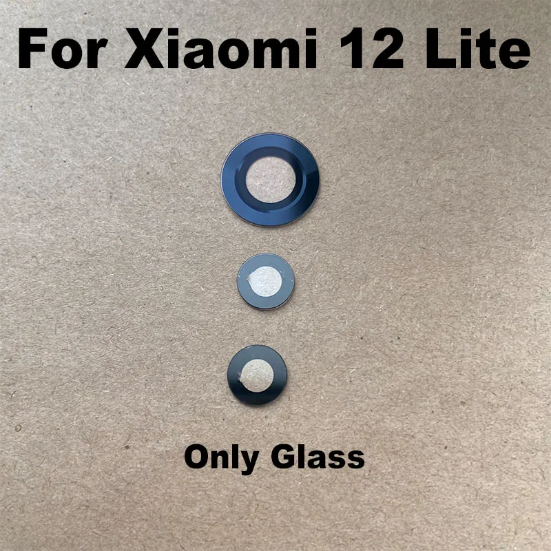 For Xiaomi 12 Lite Back Camera Glass Lens Rear Camera Glass Frame Cover With Adhesive Sticker Glue Replacement