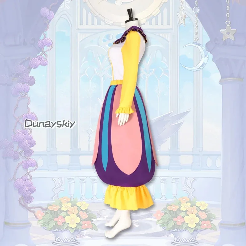 

COSda@Mrs Dress Potts Cosplay Long Sleeves Colorful Dress Hat Costume Adult Women Halloween Christmas Party Role PlayCOSda@