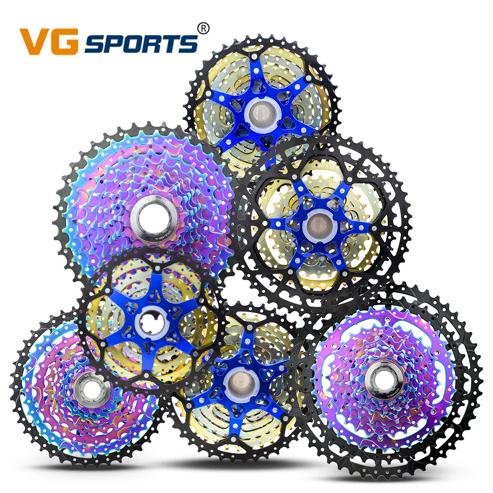 VG SPORTS Mountain Bicycle Parts 8/9/10/11/12 Speed 11-40/42/50T Cassette Freewheel Road Bike Rainbow Freewheel