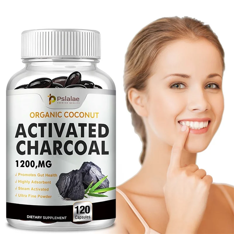 

Activated Charcoal Capsules - Supports Intestinal Health, Relieves Bloating, Promotes Natural Detoxification, Improves Immunity