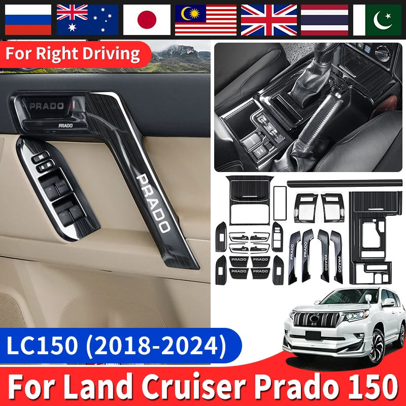 

For 2018-2024 Right Rudder Car Toyota Land Cruiser Prado 150 Gear Air Vent Handrail Decoration cover Lc150 Interior Accessories