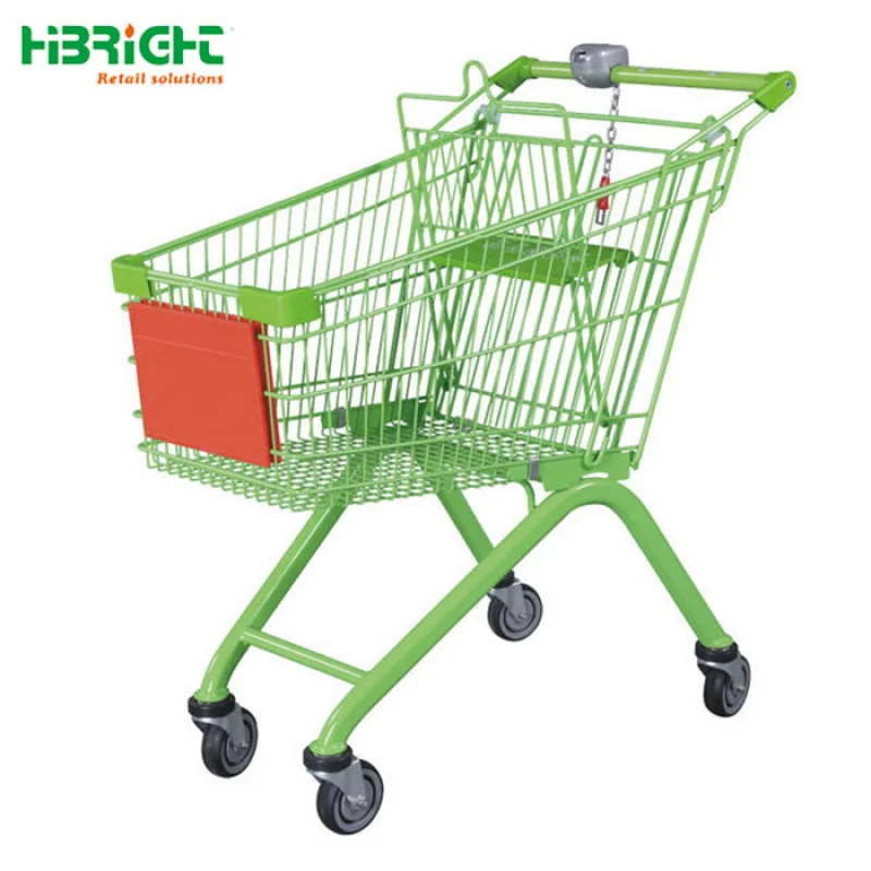 custom.Retail Large Capacity Hand Push Supermarket Shopping Cart Trolley Wheels Custom Color Hypermarket Equipment
