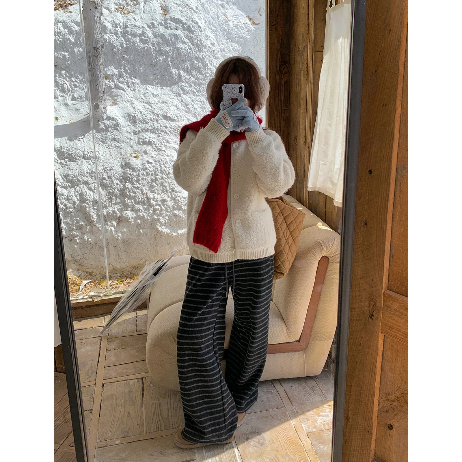 

Женские повседневные брюки Sisilyon Thiened из серебристого бархата в полоску, узкие, с широкими штанинами, теплые и универсальные