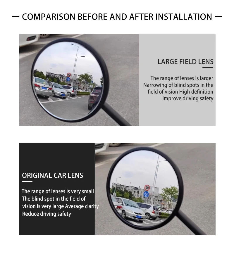 Per Triumph Scrambler900 Scrambler1200 Specchio convesso per moto Aumenta gli specchietti retrovisori Specchio laterale Vista Lente di visione