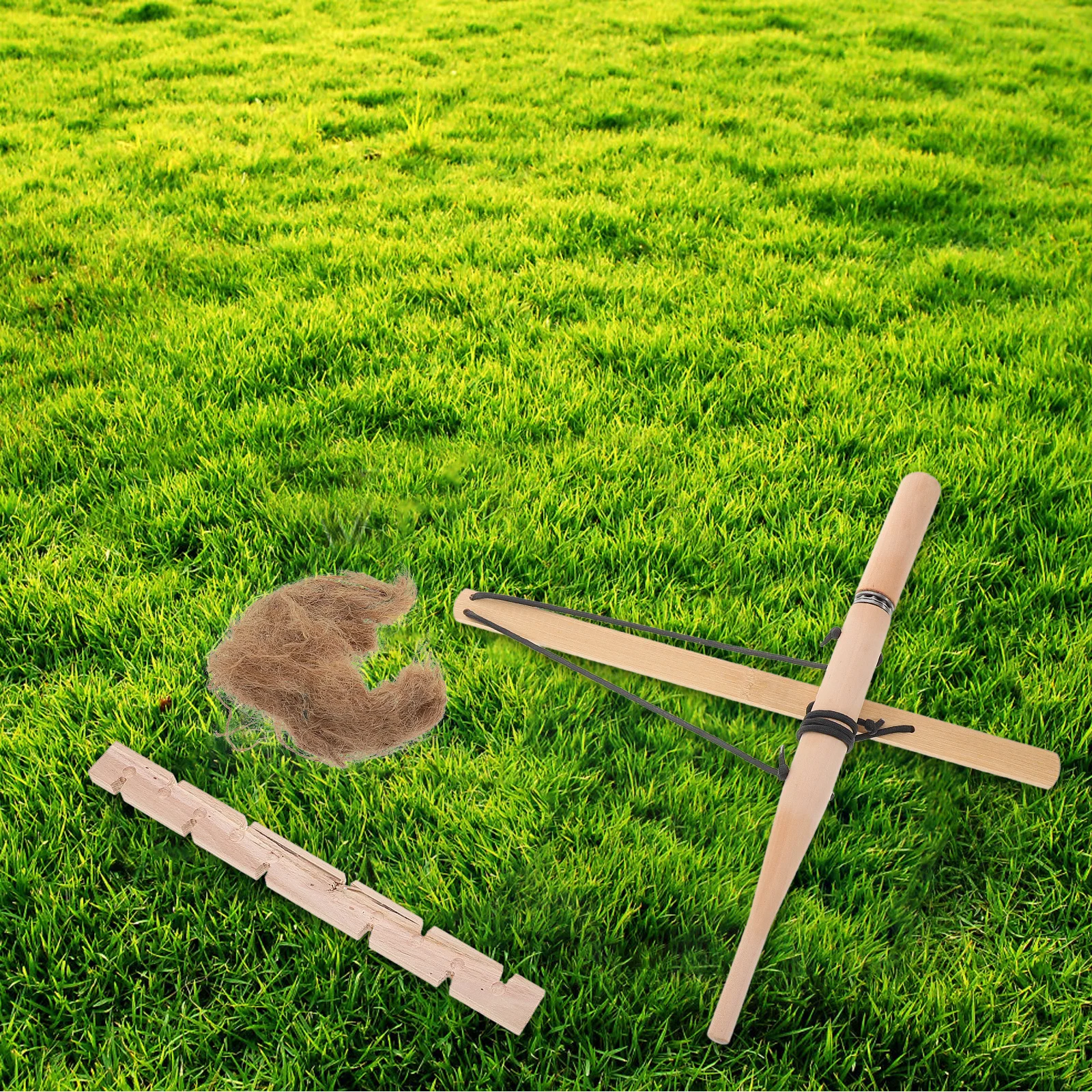 Bogenbohrer-Feuerstarter-Set für Kinder im Freien, reibungsbetrieben, primitive Feuerherstellung, pädagogisch