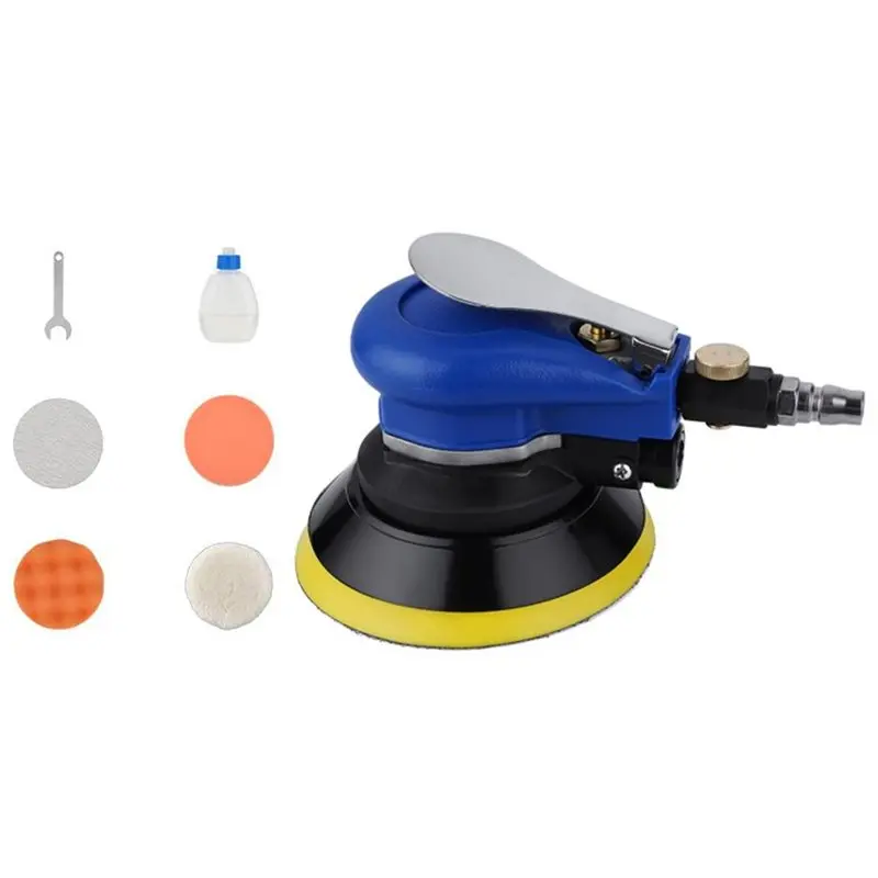Air Palm 5-Inch Random Orbital Sander, Grinding Sanding& Waxing Kit,For Car Rust Removal And Polishing