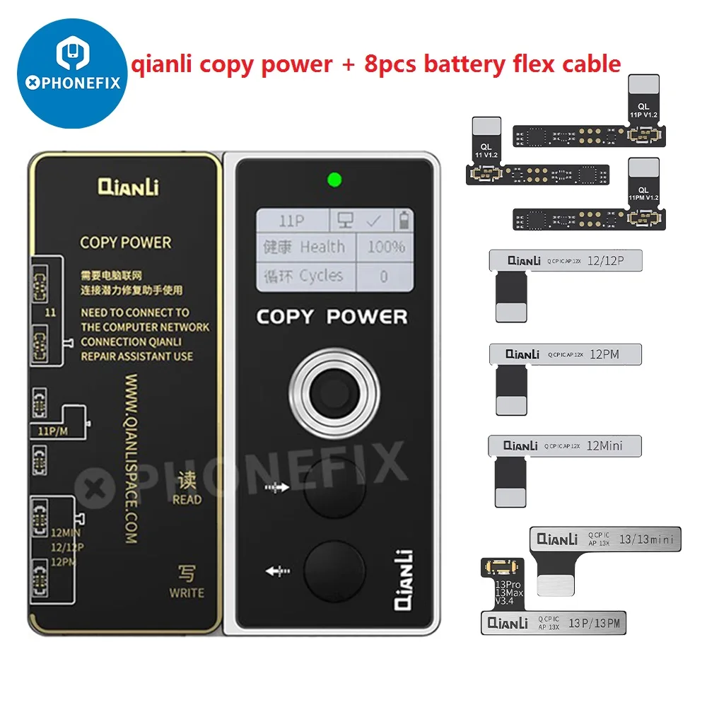 QianLi Apollo ICopy Plus Copy Power Mega-idea Clone Battery Flex Cable for IPhone 11-14 Pro Max Tag on Battery Repair Programmer