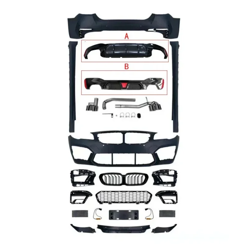 

High quality F10 F18 Upgr G30 G38 M5 Style BodyKit Grille Front and Rear Bumper Body Kits 5 Series