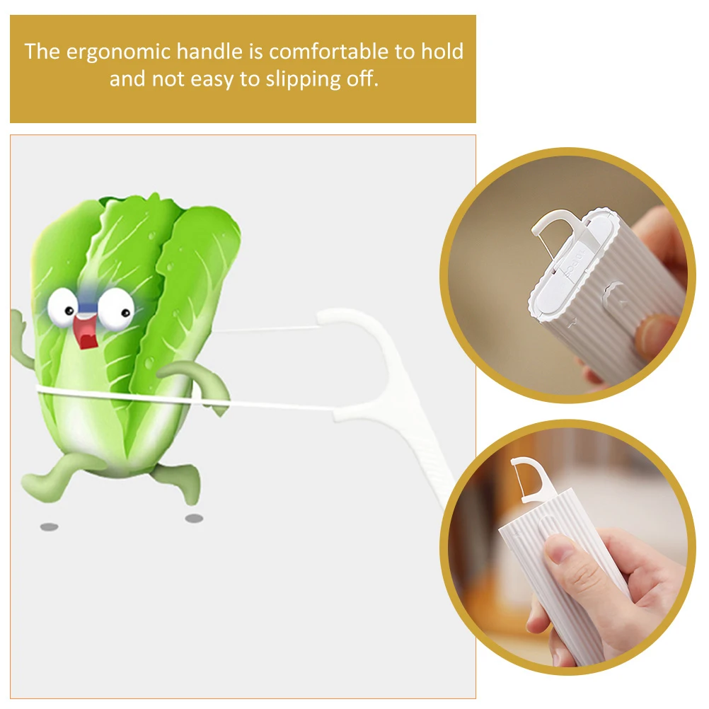 

1 Floss Picks Ultra-Fine Compact Design For Braces Portable Flosser Dispenser Travel Convenient Teeth Cleaning Tools