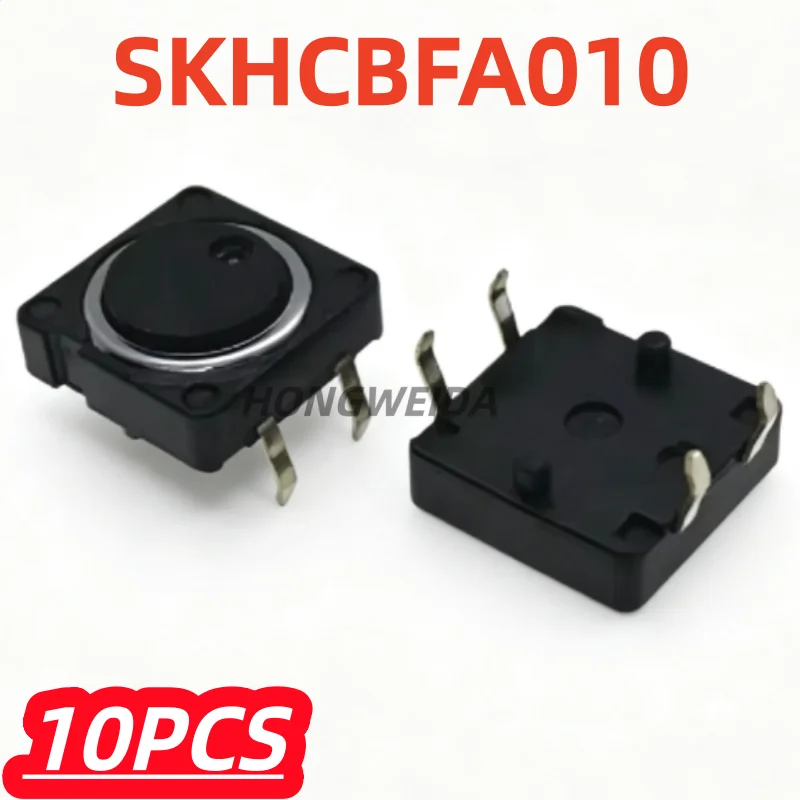 10Pcs/lot 100% New Switch Tactile SKHCBFA010 12*12*4.3 inline vertical 1.27N Pushbutton Switch