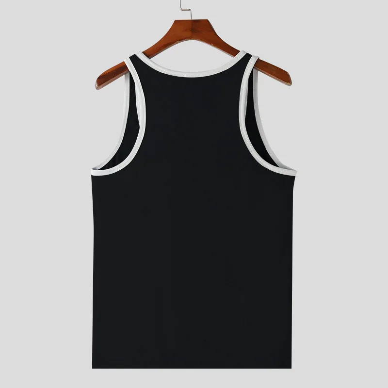 Sommer männer Dünne Gym Tank Tops Freizeit Beliebte Ärmellose Sportwear Mode Gut Sitzende Patchwork Bodybuilding Weste S-2XL – Detail 13