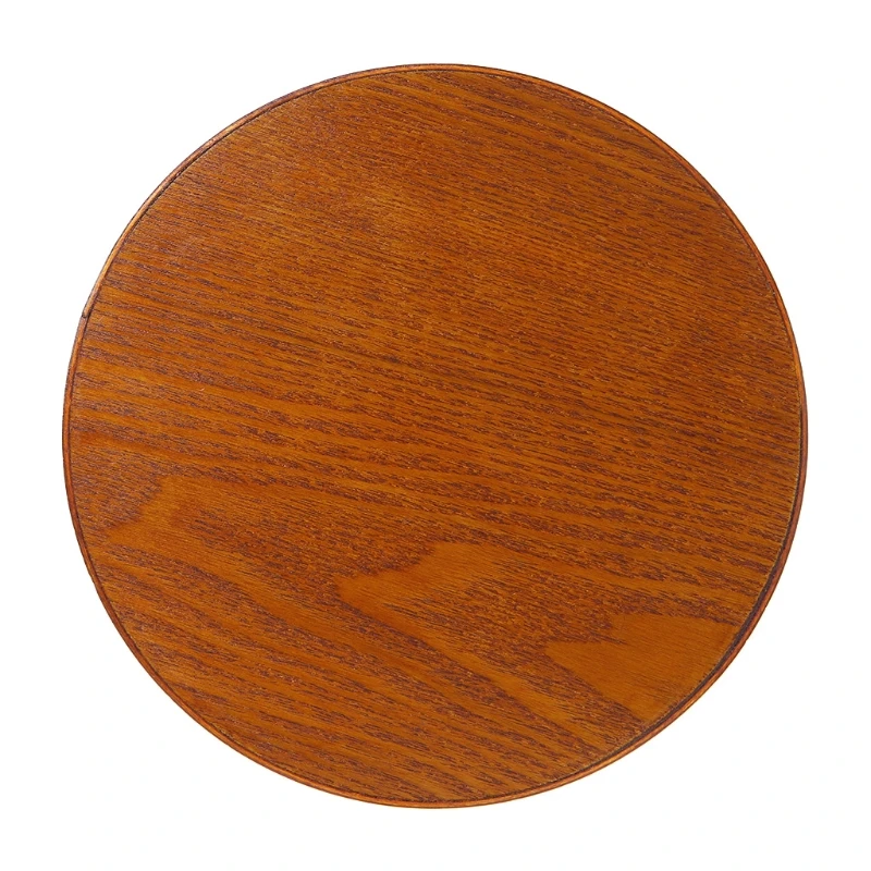 Natural Wooden Round Plate Tea Fruit Food Bakery Serving Tray Dishes Platter New