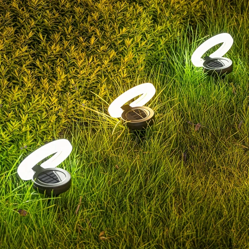 4 PCs Foldable 17LED Solar Lawn Light Outdoor Wall Lamp Waterproof Buried Lamp Warm/White Light Garden Garden Balcony Decoration