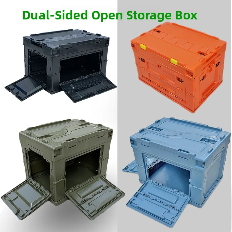 

Japanese Sle Slide Door Staable Plastic Storage Box Outdoor Cam Car Mounted Reusable Cargo Organizer Household Storage