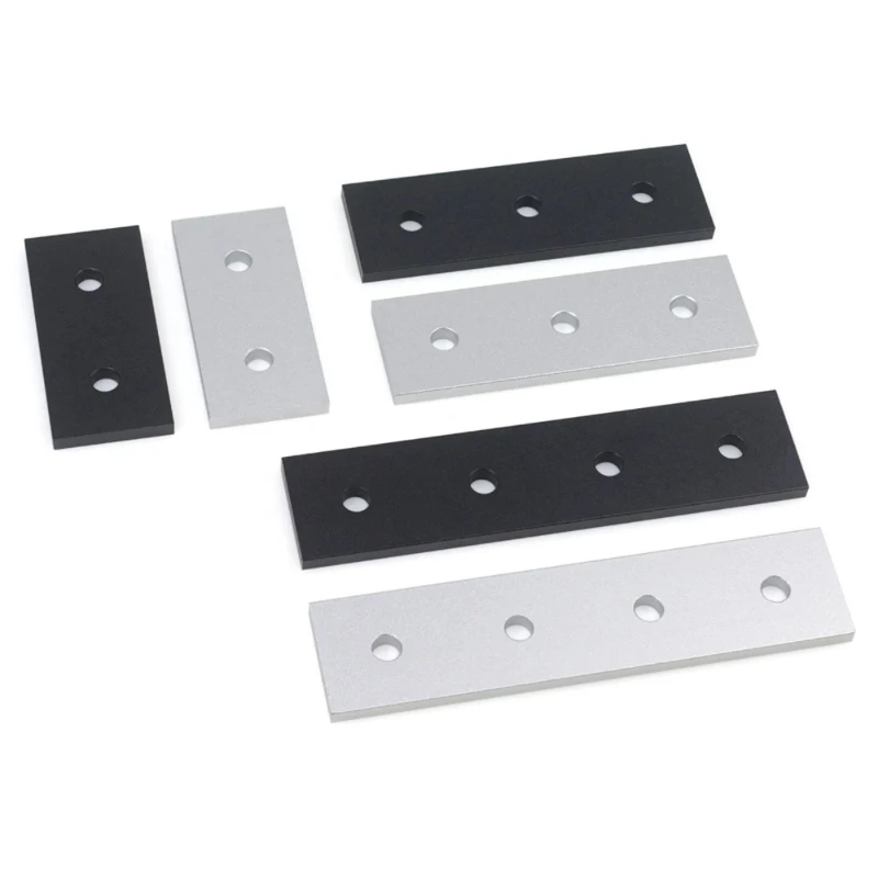 4 Piezas de Placas de Unión de Aluminio con 2/3/4 Orificios para Perfiles de Aluminio Serie 20, Piezas para Router CNC e Impresora 3D
