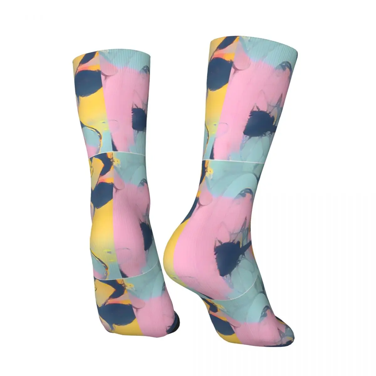 Steambo In Warhol Style Sock for Men Hip Hop Harajuku Disney Mickey Mouse Happy Seamless Pattern Printed Boys Crew Sock image 2