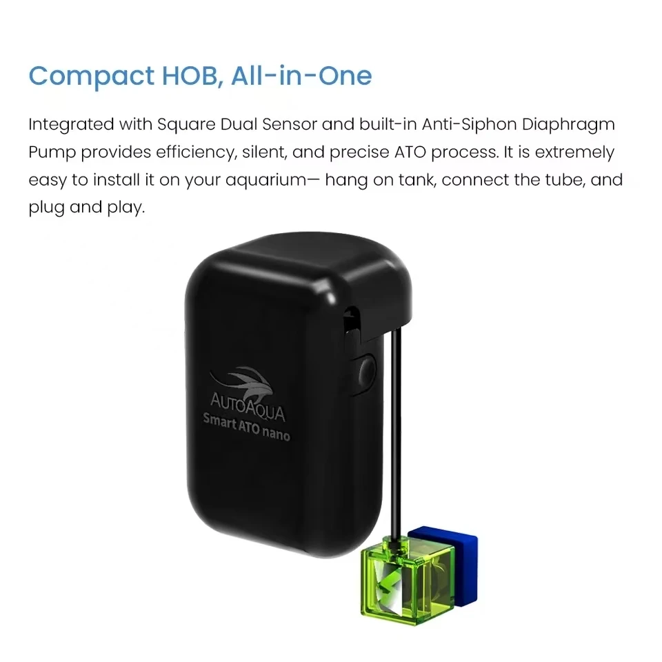 

AutoAQUA-Smart ATO Lite SATO-276D Automatic Top Off System Water Filler, Refiller Level Controller, W/Pump for Aquarium